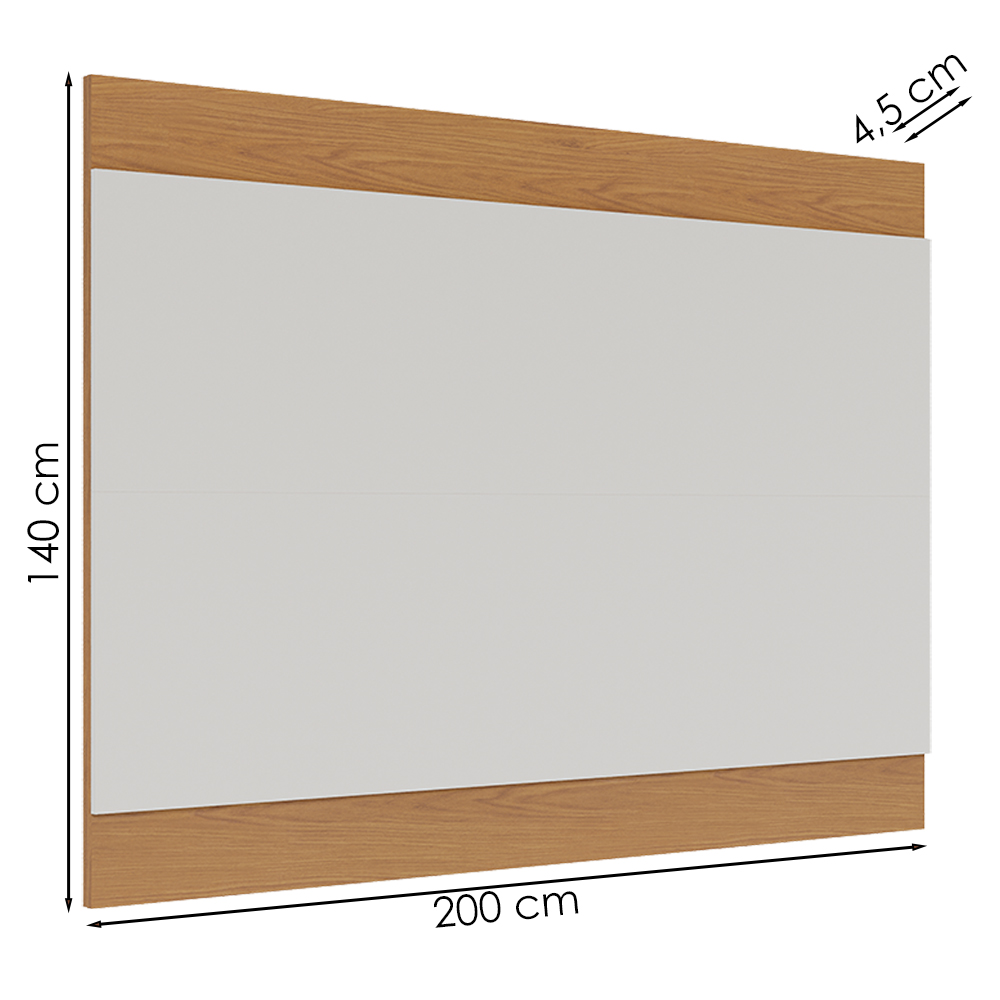 Painel Suspenso Tv 75 Pol 200 cm Nilo Off White Matte Freijo Colibri
