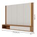 Painel Suspenso Tv 75 Pol 217 cm Loa Off White Matte Freijo Colibri