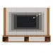 Painel Suspenso Tv 75 Pol 217 cm Loa Off White Matte Freijo Colibri