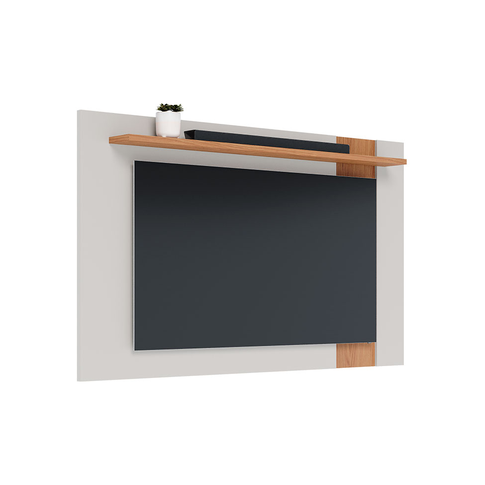 Painel para TV 70 Polegadas Leme Off White e Freijó