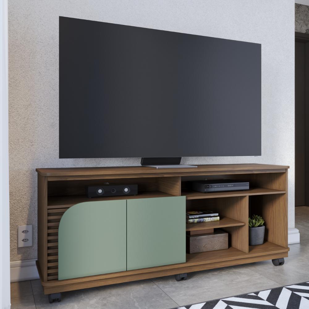 Rack  para TV 65 Polegadas Veneza Amendoa Hortelã