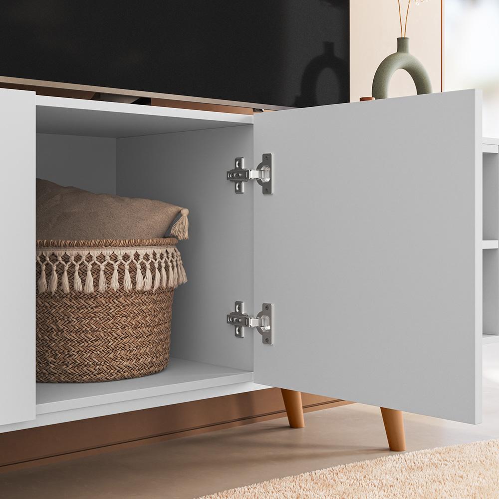 Rack Aldan para TV "55 2 Portas - Colibri - BRANCO FOSCO