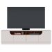 Rack Bancada 4 Portas de Giro TV até 75" Polegadas Satriani Off White/Freijó