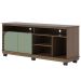 Rack Bancada Jureli 2 Portas 5 Nichos TV até 65" Polegadas Amêndoa / Hortelã