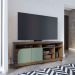 Rack Bancada Jureli 2 Portas 5 Nichos TV até 65" Polegadas Amêndoa / Hortelã