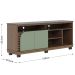 Rack Bancada Jureli 2 Portas 5 Nichos TV até 65" Polegadas Amêndoa / Hortelã