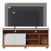 Rack Bancada Jureli 2 Portas 5 Nichos TV até 65" Polegadas Freijó / Off White Matte
