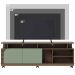 Rack Bancada Jureli 2 Portas 5 Nichos TV até 75" Polegadas Amêndoa / Hortelã
