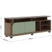 Rack Bancada Jureli 2 Portas 5 Nichos TV até 75" Polegadas Amêndoa / Hortelã