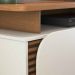 Rack Bancada Jureli 2 Portas 5 Nichos TV até 75" Polegadas Freijó / Off White Matte