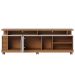Rack Bancada Jureli 2 Portas 5 Nichos TV até 75" Polegadas Freijó / Off White Matte
