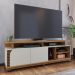 Rack Bancada Jurerê 1.8 Freijó/Off White Matte para TV até 75” - Colibri
