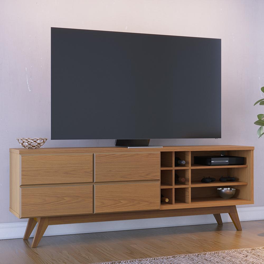 Rack Bancada Noronha Freijó para TV de 70” - Colibri