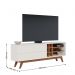 Rack Bancada Noronha Off White Matte/Freijó para TV de 70” - Colibri