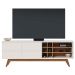 Rack Bancada Paraíso 2 Portas TV 70" Polegadas Off White Matte / Freijó