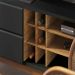 Rack Bancada Paraíso 2 Portas TV 70" Polegadas Preto Fosco / Noce Milano