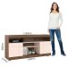 Rack Bancada Tayara 2 Portas 6 Pés 47" Polegadas Nogueira Real/Off White