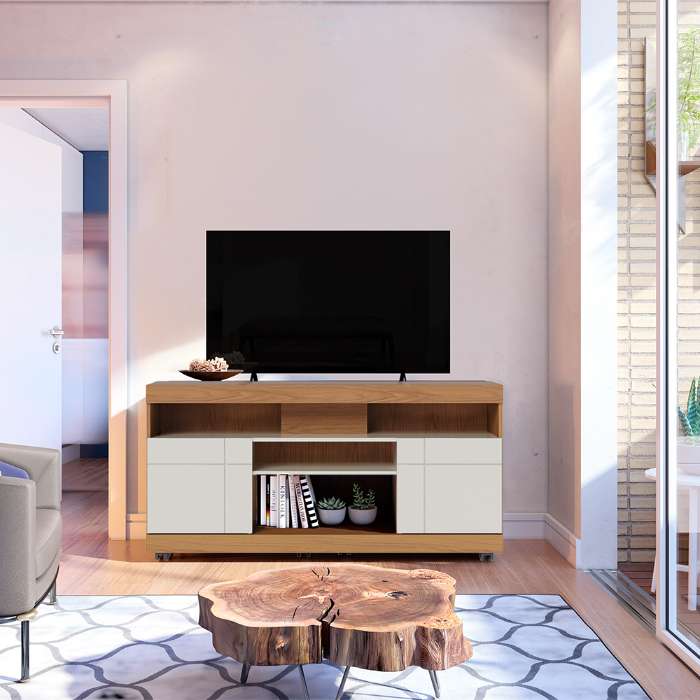 Rack Bancada Tv 47 Pol 136 cm Yara Freijo Off White Colibri