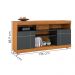 Rack Bancada Tv 47 Pol 136 cm Yara Noce Milano Preto Colibri