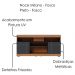 Rack Bancada Tv 47 Pol 136 cm Yara Noce Milano Preto Colibri