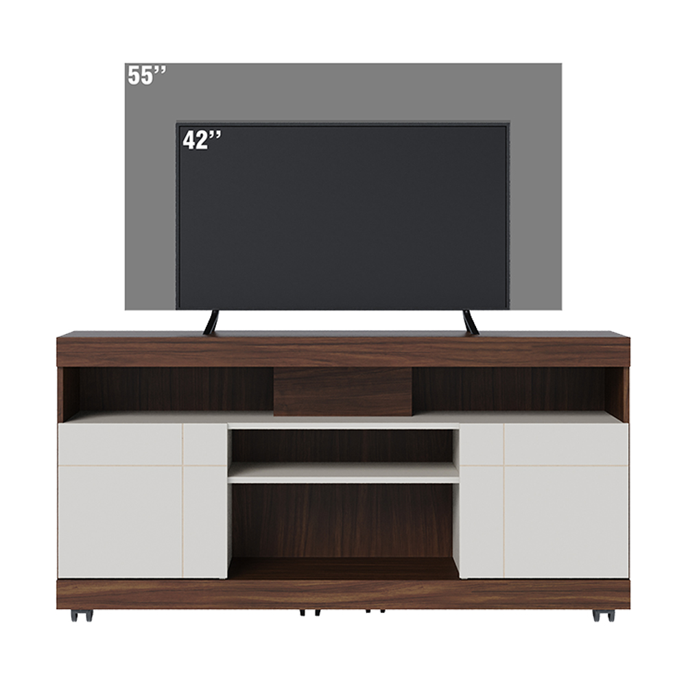 Rack Bancada Tv 47 Pol 136 cm Yara Nogueira Real Off White Colibri