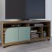 Rack Bancada Tv 65 Pol 150 cm Jurere Amendoa Hortela Colibri
