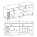 Rack Bancada Tv 65 Pol 150 cm Jurere Amendoa Hortela Colibri