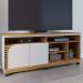 Rack Bancada Tv 65 Pol 150 cm Jurere Freijo Off White Matte Colibri