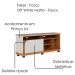 Rack Bancada Tv 65 Pol 150 cm Jurere Freijo Off White Matte Colibri