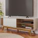 Rack Bancada Tv 65 Pol 160 cm Otawa Off White Matte Freijó Colibri