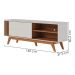 Rack Bancada Tv 65 Pol 160 cm Otawa Off White Matte Freijó Colibri
