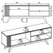 Rack Bancada Tv 65 Pol 160 cm Otawa Off White Matte Freijó Colibri