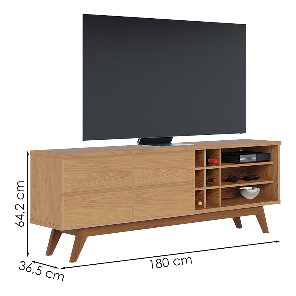 Rack Bancada Tv 70 Pol 180 cm Noronha Freijo Colibri