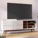 Rack Bancada Tv 70 Pol 180 cm Noronha Off White Matte Freijo Colibri