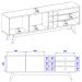 Rack Bancada Tv 70 Pol 180 cm Noronha Off White Matte Freijo Colibri