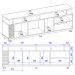 Rack Bancada Tv 75 Pol 180 cm Jurere Amendoa Hortela Colibri