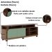 Rack Bancada Tv 75 Pol 180 cm Jurere Amendoa Hortela Colibri