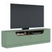 Rack Bancada Tv 75 Pol 200 cm 4 Portas Santorini Hortela Amendoa Colibri