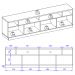 Rack Bancada Tv 75 Pol 200 cm 4 Portas Santorini Hortela Amendoa Colibri