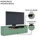 Rack Bancada Tv 75 Pol 200 cm 4 Portas Santorini Hortela Amendoa Colibri