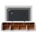 Rack Bancada Tv 75 Pol 200 cm 4 Portas Santorini Off White Matte Freijo Colibri