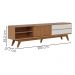 Rack Bancada Tv 75 Pol 200 cm Veneza Freijo Off White Matte Colibri