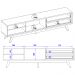 Rack Bancada Tv 75 Pol 200 cm Veneza Freijo Off White Matte Colibri