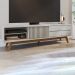 Rack Bancada Tv 75 Pol 200 cm Veneza Off White Matte Colibri