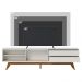 Rack Bancada Tv 75 Pol 200 cm Veneza Off White Matte Colibri