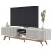 Rack Bancada Tv 75 Pol 218 cm 4 Portas Fortaleza Off White Matte Colibri