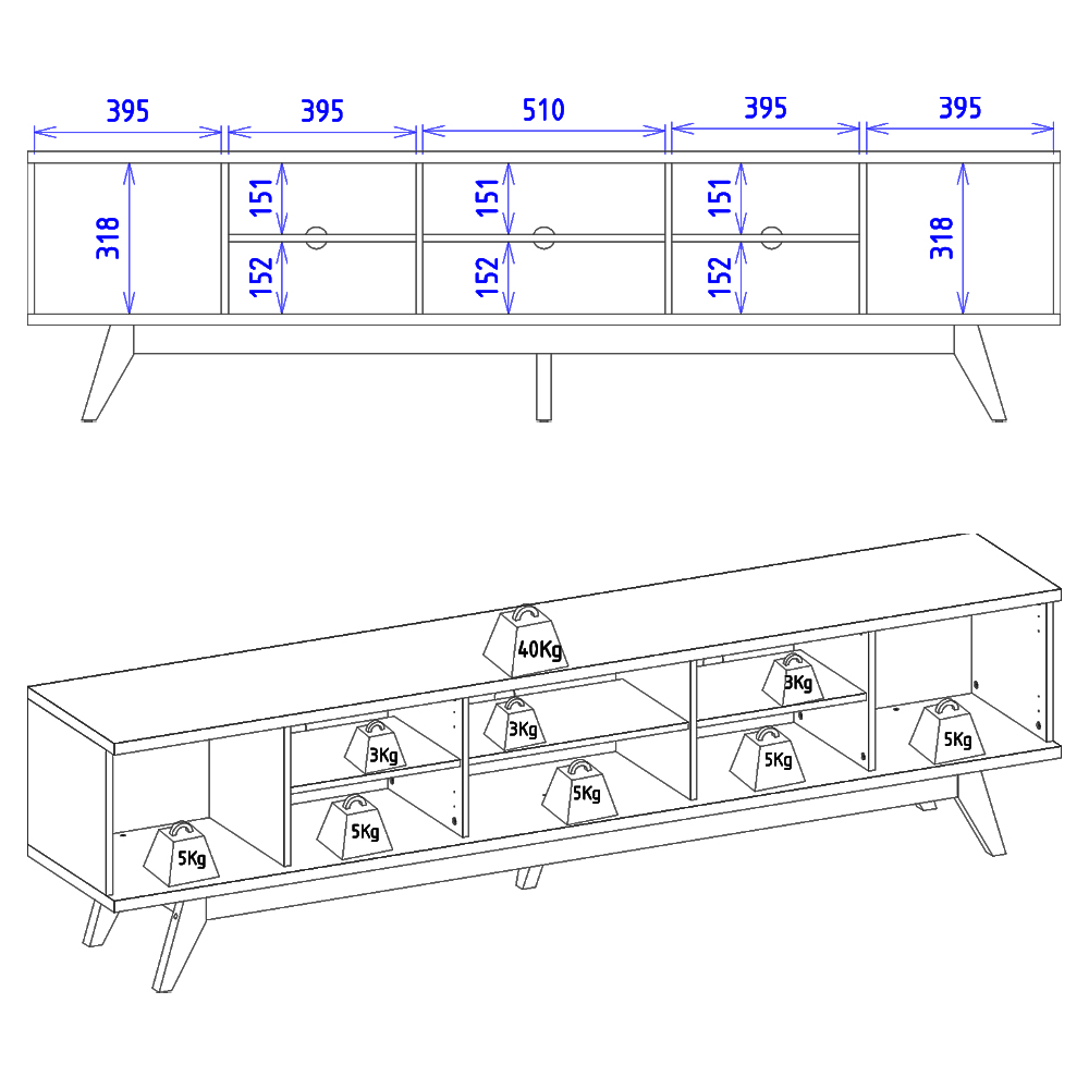 Rack Bancada Tv 75 Pol 218 cm 4 Portas Fortaleza Off White Matte Colibri