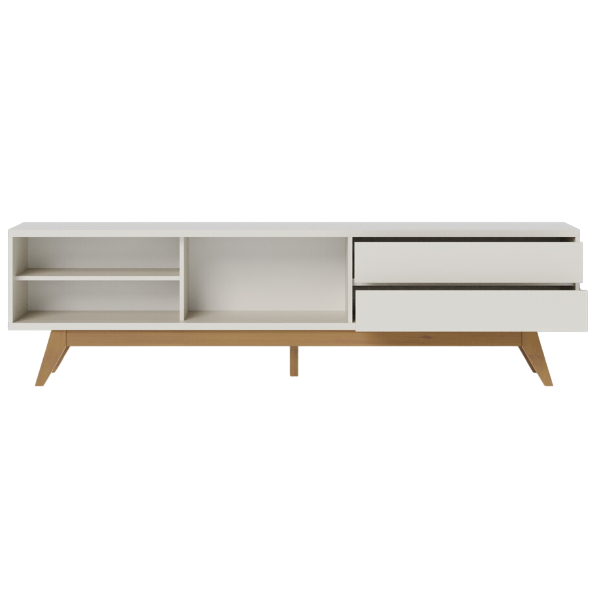 Rack Frisado para TVs 75" Calabria Off White Matte