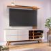Rack Noronha com Painel para TV até 70 Polegadas Leme Off White e Freijó
