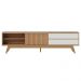 Rack Ripado para TVs 75" Viareggio Freijó Off White Matte